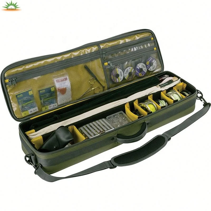 Triple Layer Large Capacity Fishing Rod Gear Bag Fishing Tool Case Bag for All Kits