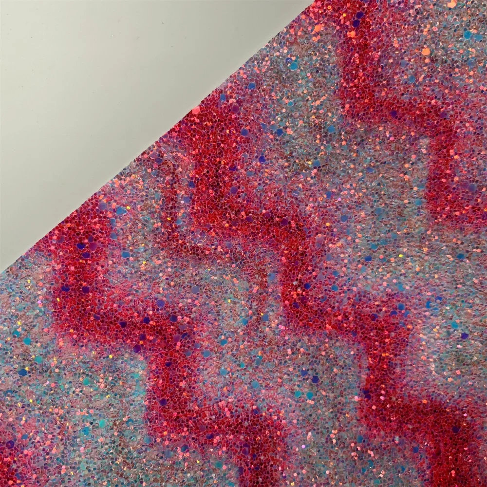2019 wholesale glitter fabric sheet with rainbow glitter fabric for crafts