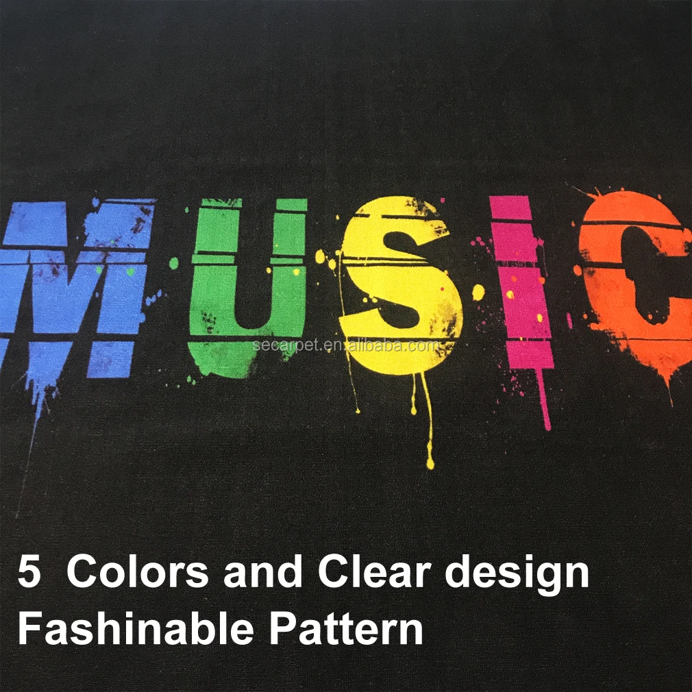 Non Slip Music Customized Logo Rug Drum Carpet