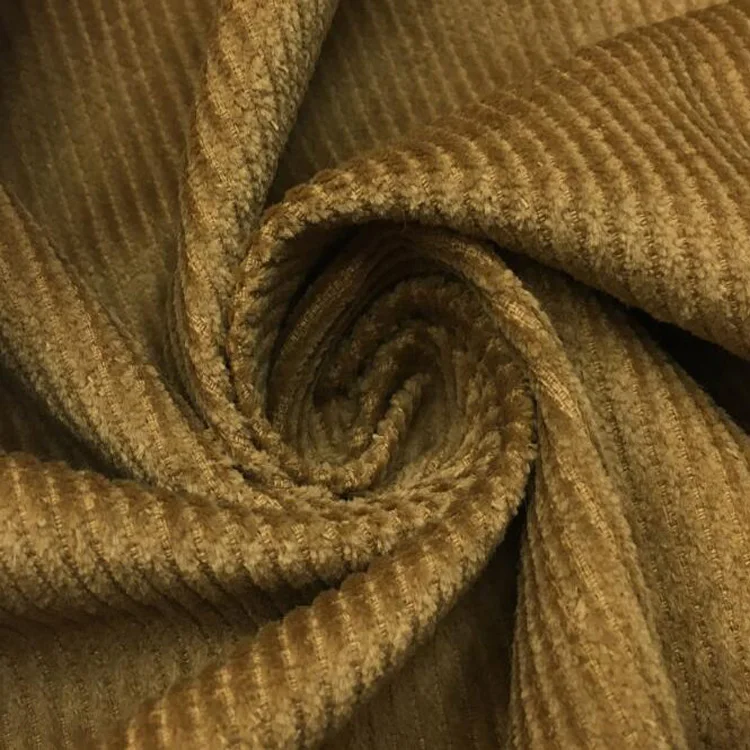 Good drapery solid dyed 100% cotton 6 wale corduroy fabric for jacket