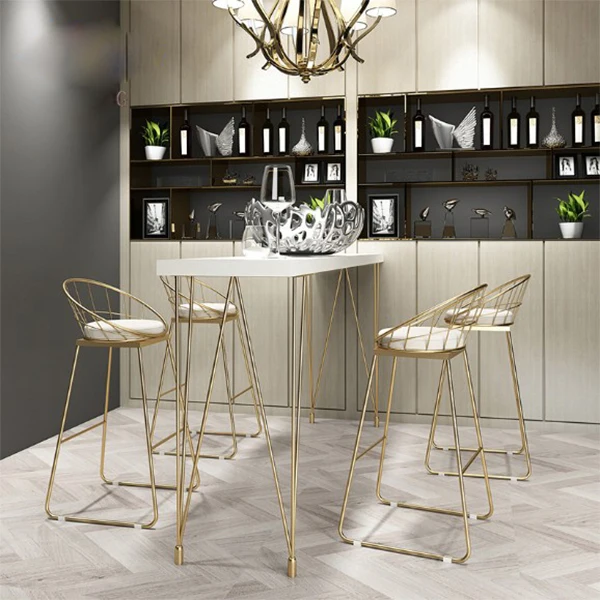 restaurant coffee pub shop metal frame high bar chair bar stool with fabric cushion for club event