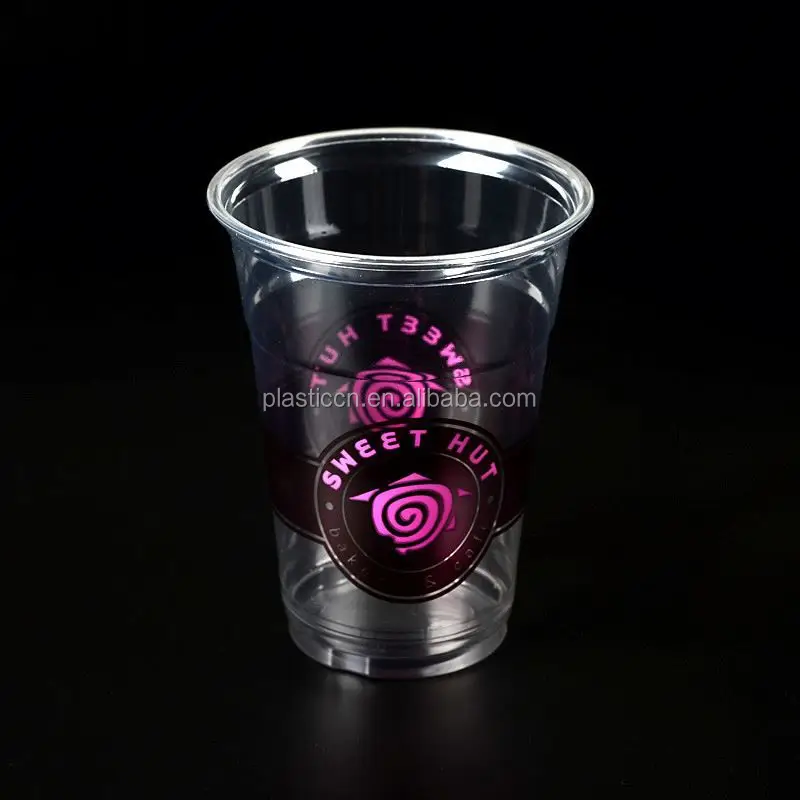 clear plastic dessert cups/ Print Logo/ 9oz plastic cup
