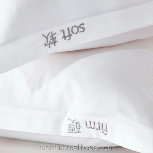 Luxury White Satin Custom Hotel Cotton Pillow Case Cotton Plain Dyed