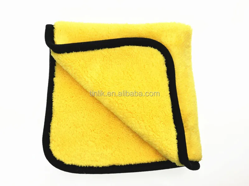 16'*16' 500GSM Microfiber Coral Fleece Auto Detailing Car Interior and Outside Cleaning Towel Cloth
