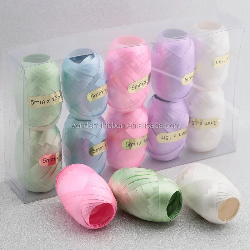 Hot Solid Color material Curling Ribbon Egg