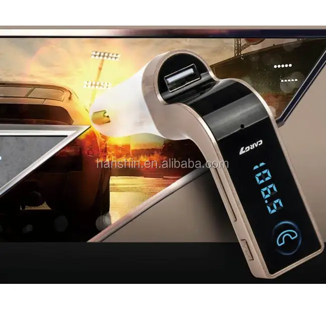Univeral 4-in-1 CAR KIT G7 FM Transmitter TF Music Player 3 USB Car charger  FM Transmitter