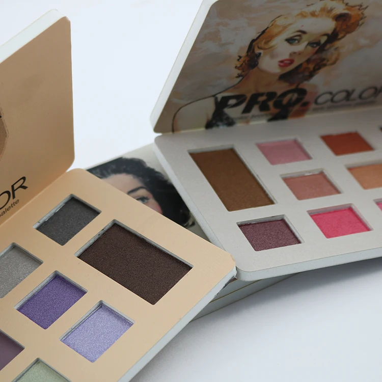 Beautiful color eyshadows cosmetics private label glitter eyeshadow palette