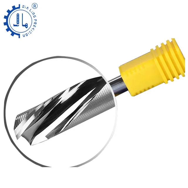 Single Flute End Mill 3.175mm 4mm 6mm Shank Carbide Milling Cutters Single Flute Spiral End Mill For Aluminum End Mill