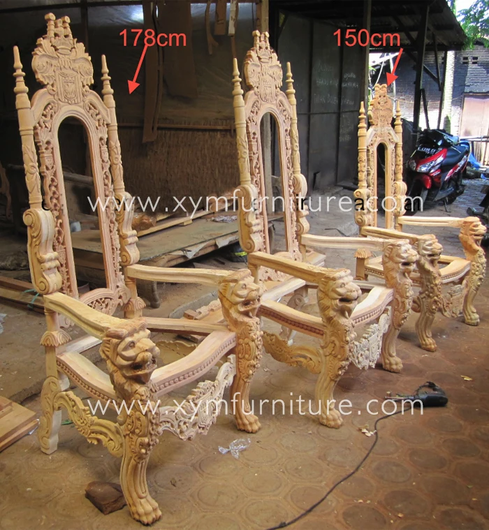 Luxury Wedding Furniture High Back King Throne Chair For Sale
