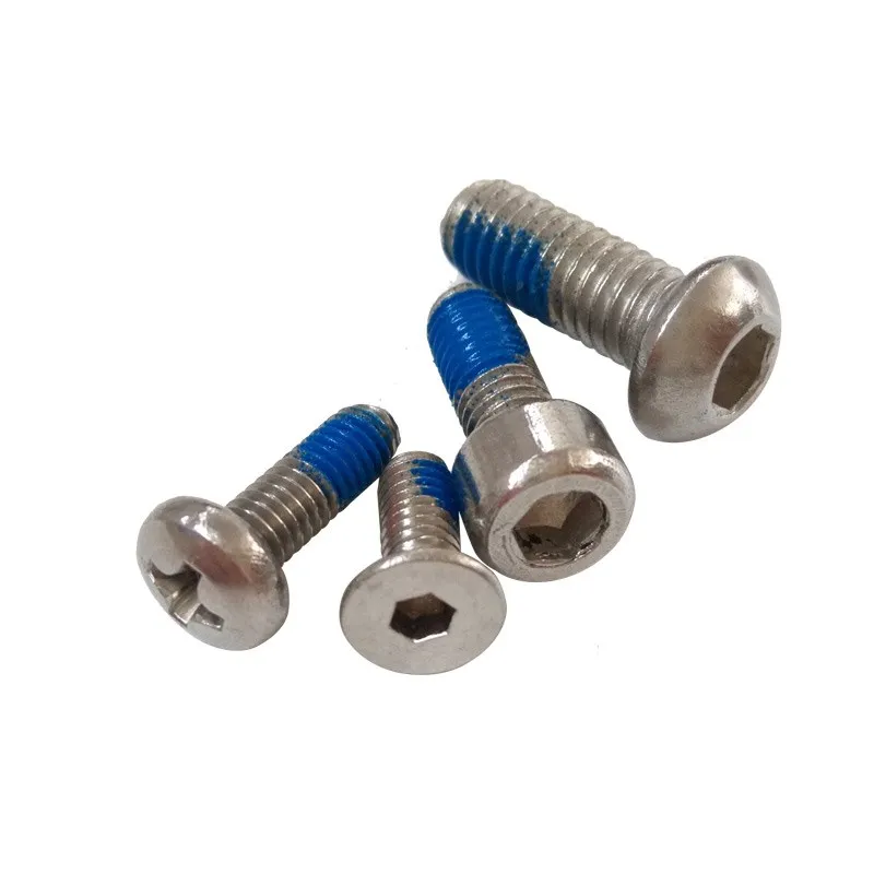 Threaded locking botton head screw methods for Secure Connections threadlockers blue nylon patches bolt