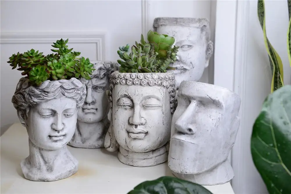 
Head shaped Venus planter, flower plant pot for home decor 