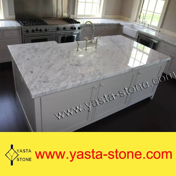 Cheap Carrara White Marble Kitchen Island