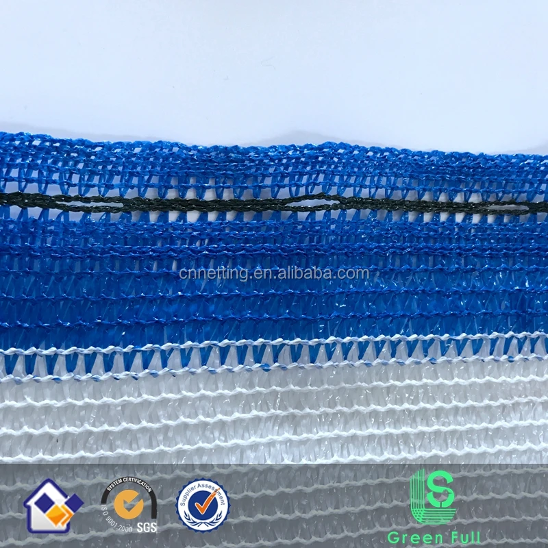 70% 1 m width Blue and White Sun Shade net Shade Cloth Sunblock Net with Special Eyelocks