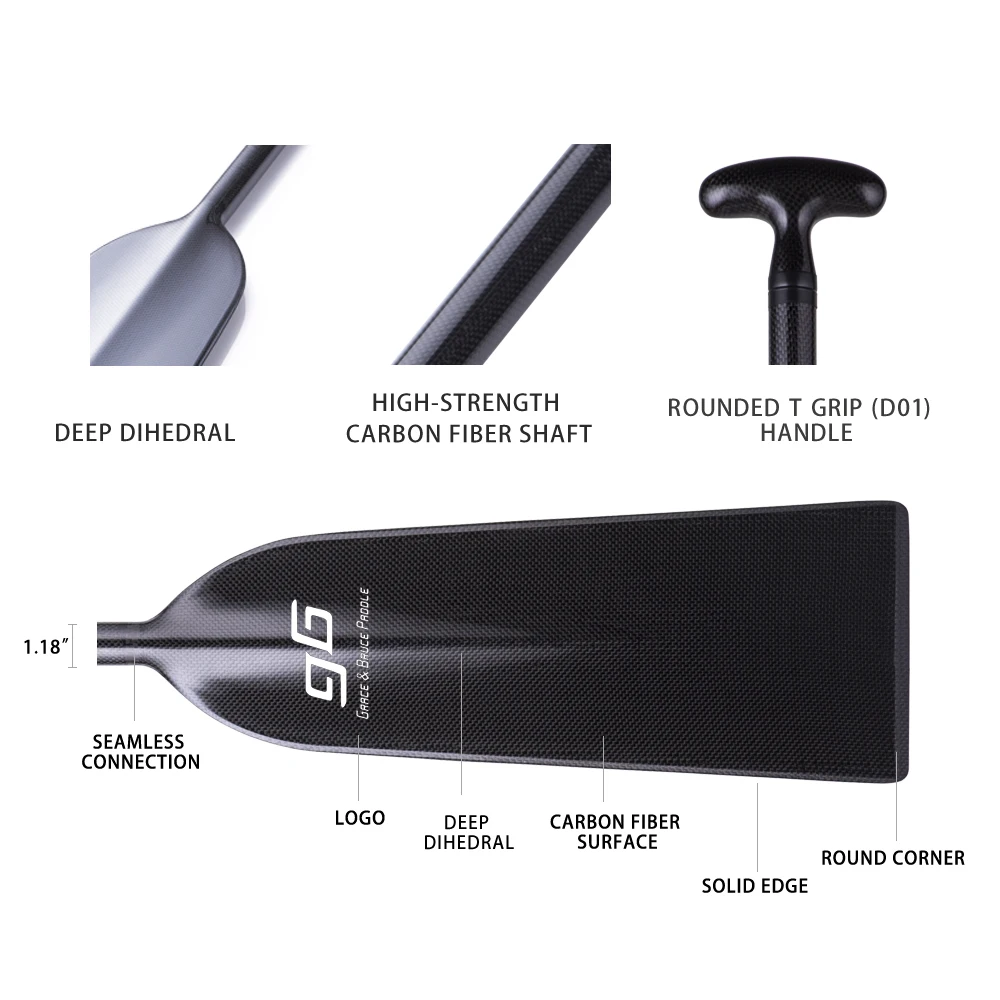 Сертифицированное весло IDBF для лодки-дракона фиксированной длины, весло из углеродного волокна для лодки-дракона