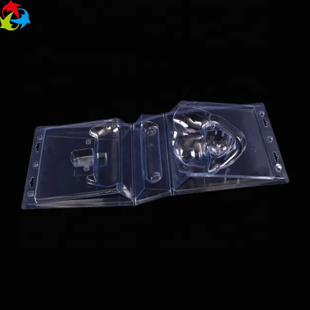 Индивидуальная пластиковая прозрачная трехскладная раскладная упаковка с вставной картой