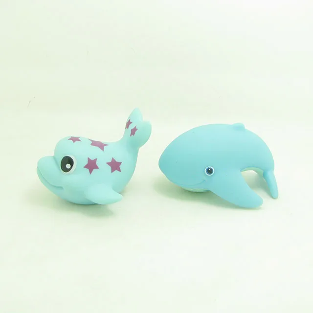 Wholesale Floating Baby Squirt Toys Lovely Animal Plastic Dolphin and whale Water Play Baby Bath Toys