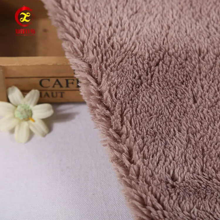 Popular shu velveteen style polyester knitting fleece fabric garment