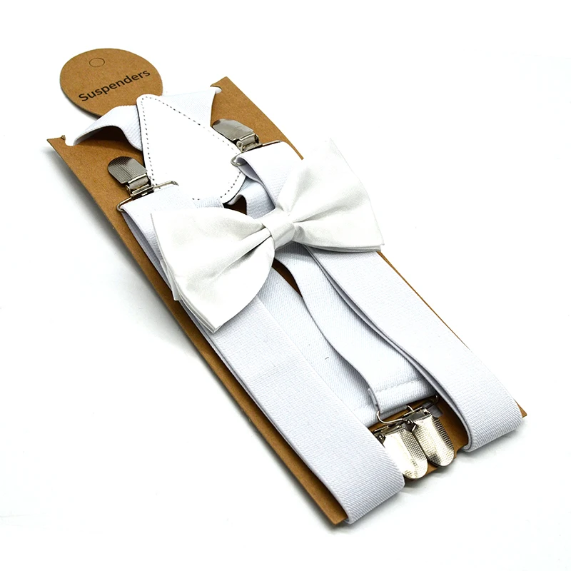 Мужские подтяжки галстук-бабочка комплект унисекс полиэстер материал высокая эластичность 4 клипы 3,5 см ширина 120 см длина Популярные brace галстук