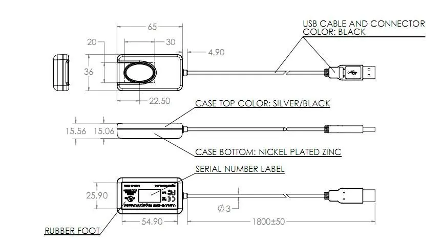 Original Digital Persona URU4500 with USB wifi Fingerprint Scanner