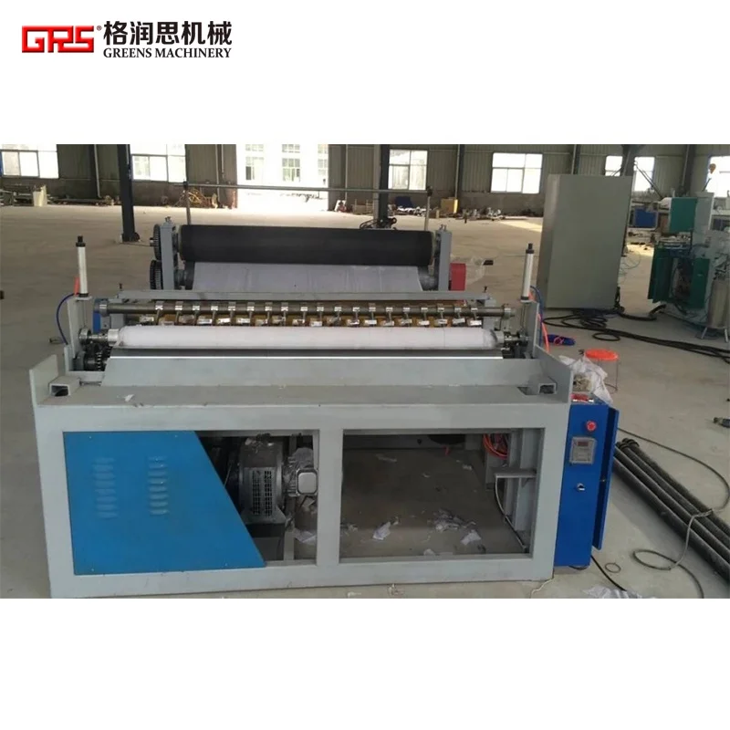 Toilet Paper Slitting Rewinding Machine / Small tissue paper Jumbo Roll Slitter