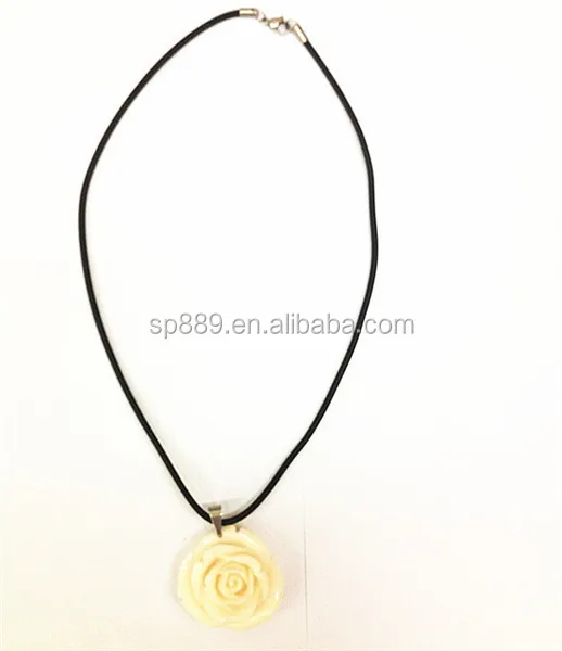 Alibaba Best Selling Purple Rose Necklace Resin Charm with Gold Plating Link-shaped Chains Fashion Styles from Dongguan
