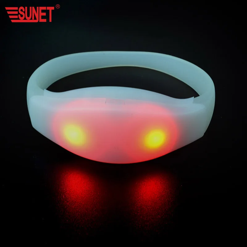  Новый запатентованный продукт SUNJET светодиодный браслет с дистанционным управлением и логотипом на заказ мигающий DMX