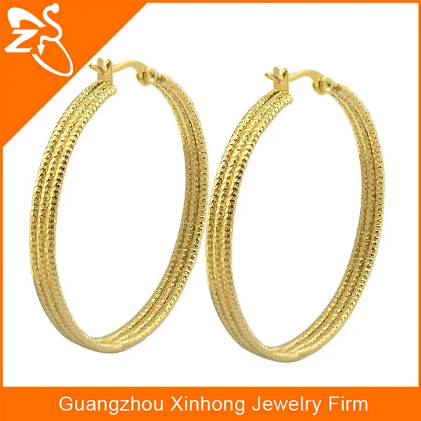 latest fashion big round shaped earrings, surgical steel round earring designs, wholesale ring shaped earrings