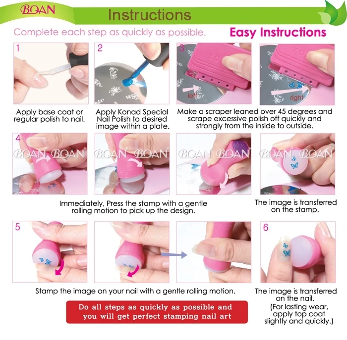 Nail Stamp Plates Image French Full Nail Art Stencil Print Metal Template Designs