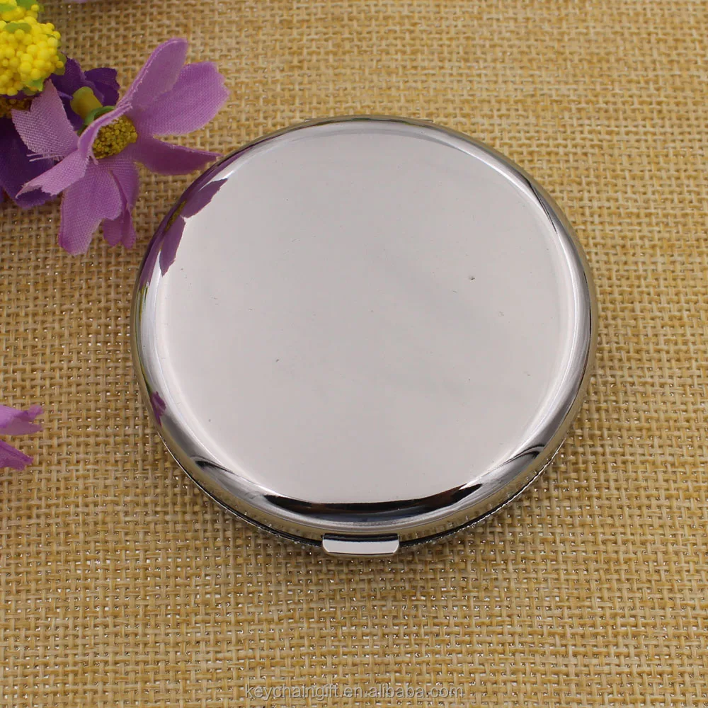 Hot sale good quality leather compact mirror pink pocket mirror