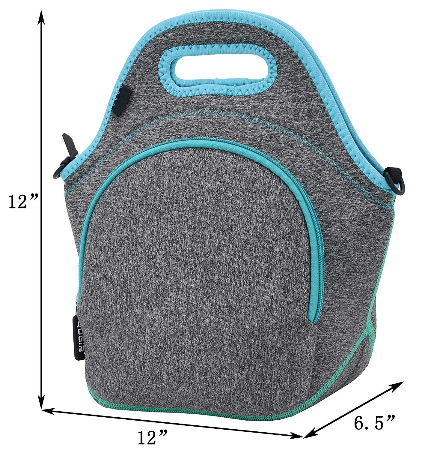 
New Model Neoprene Lunch Bag Customized Insulated Lunch Cooler Bag with Front Pocket 
