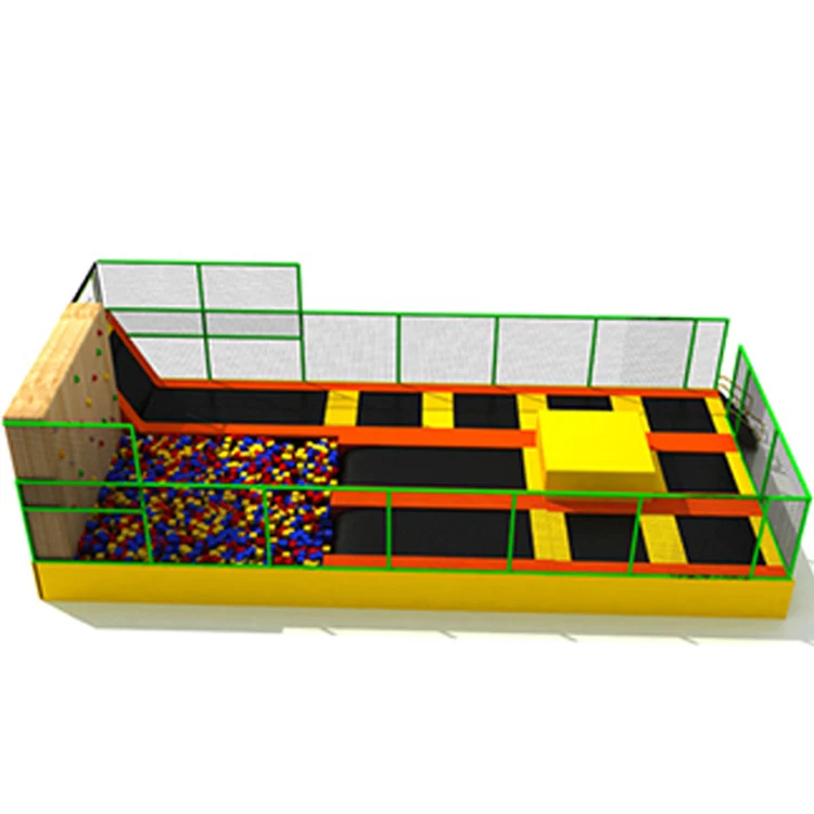 Made in China trampoline basketball park free jumping trampoline park with dodgeball