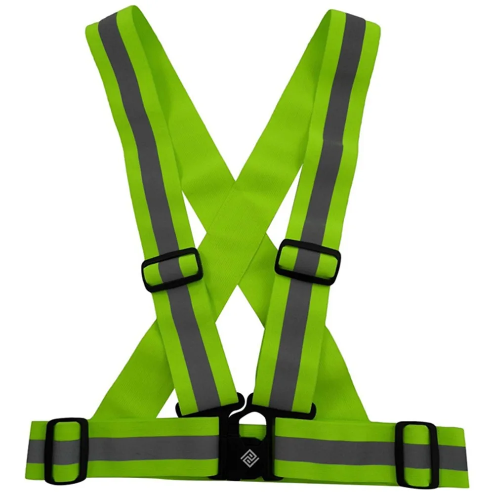 Security Protection Workplace Safety Supplies EN471 running high visibility reflective buckles elastic belt vest
