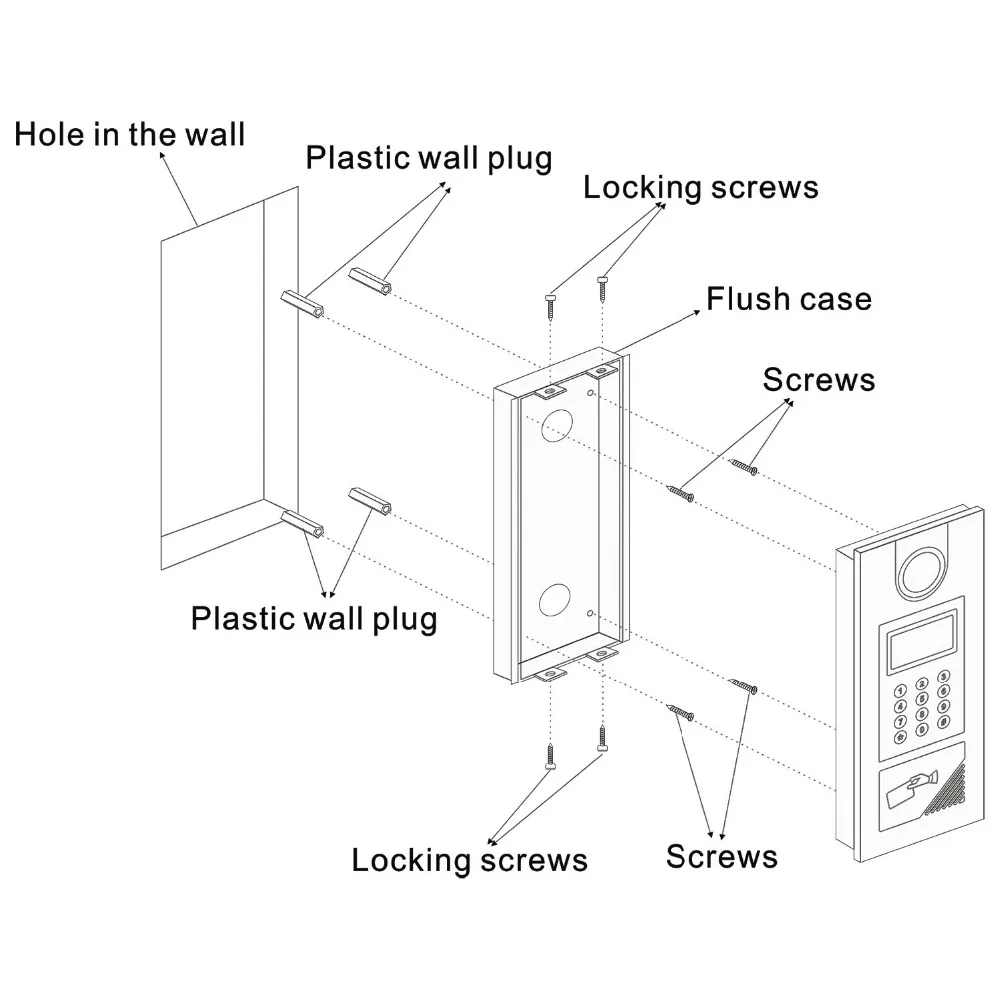 High quality video door phone intercom for multi apartments with handset