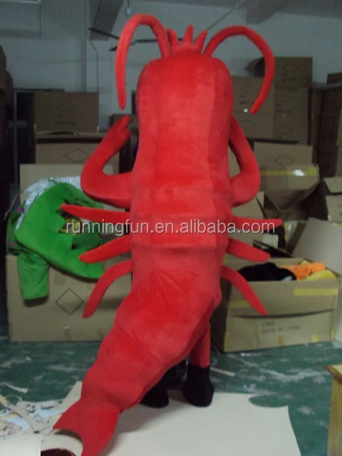 Running Fun CE Crayfish Lobster Customized Cartoon Character Cute Walking Mascot Costume Cosplay For Advertising