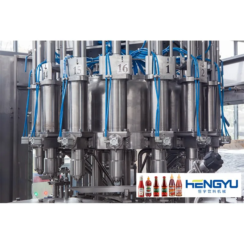 Factory price 3-in-1 jam or condiments washing filling and sealing production line PET/glass bottle