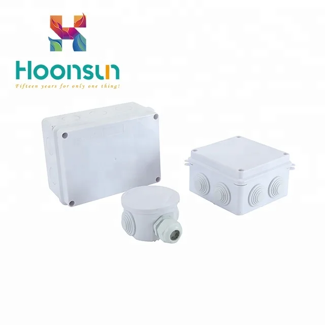 Custom Plastic ABS IP65 Connection PVC Cable Screw  Electrical Junction Box 3x3 pvc junction box