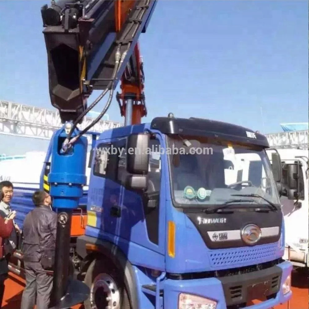 Hydraulic auger earth drill digger concrete helical pile driver excavator attachment solar pile driver screw pile ground drill