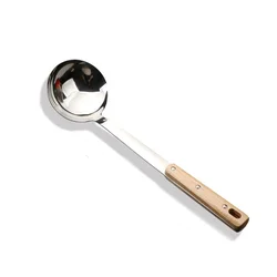 Solid Wood Cooking Tool set Stainless Steel Kitchen Utensil Set With Wooden Handle