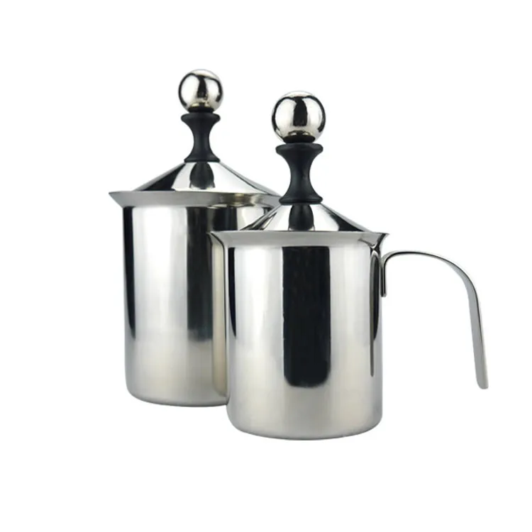 
wholesale Kitchen Tools Stainless Steel Manual Operated Hand Pump Milk Foam Maker 