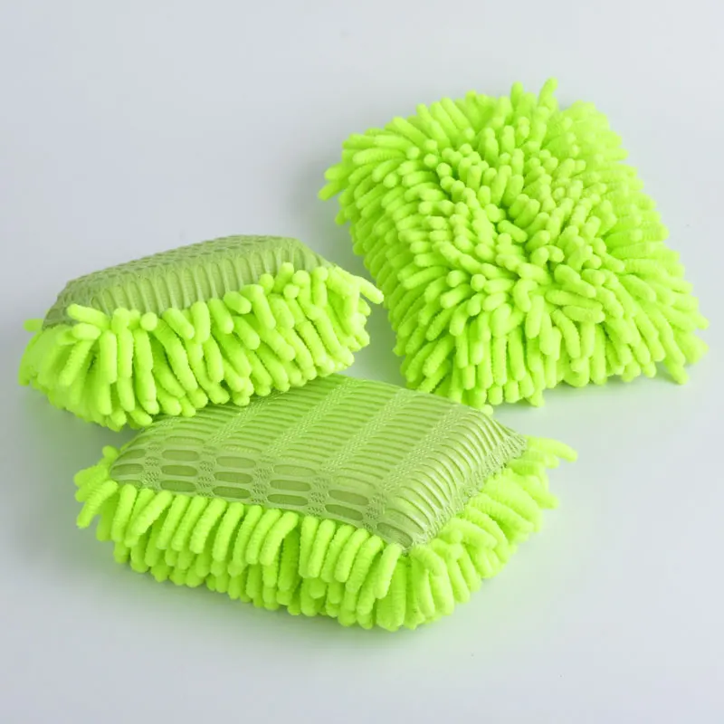 Wholesale Chenille Microfiber sponge pad magic cleaning sponge for Car