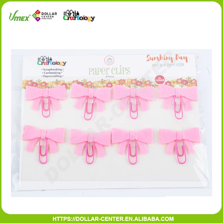 manufacturer mini light yellow color felt hair paper clips