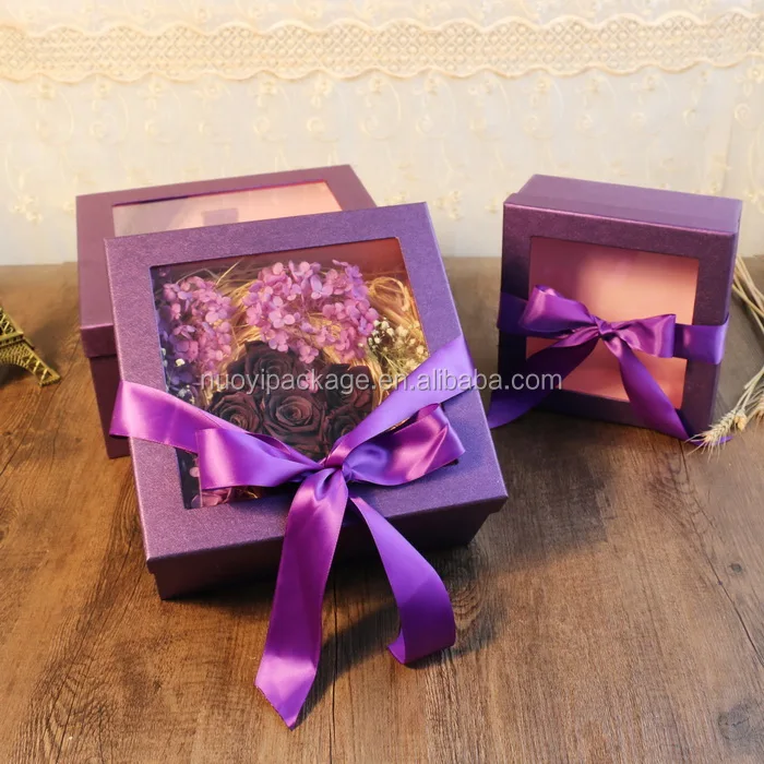wholesale cheap decorative medium square gift packaging boxes for wedding wrist flowers