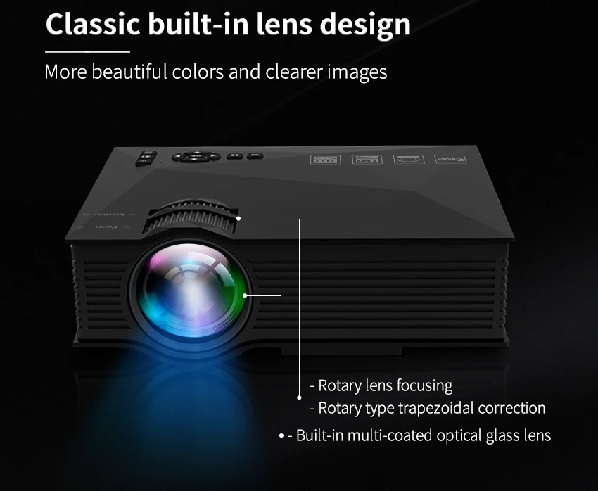 UNIC UC68H оптовая продажа беспроводное подключение 110ANSI люмен ЖК-проектор Wi-Fi проектор портативный UC68 unic uc46