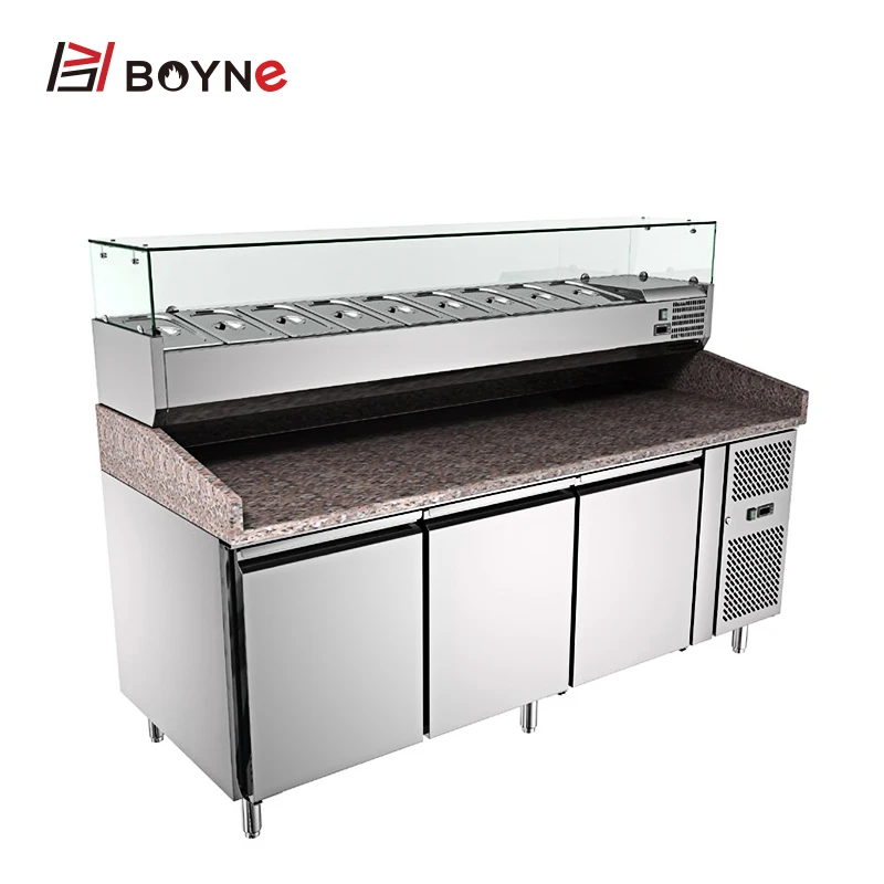 Коммерческий стол для приготовления пиццы, холодильник, стол для приготовления пиццы