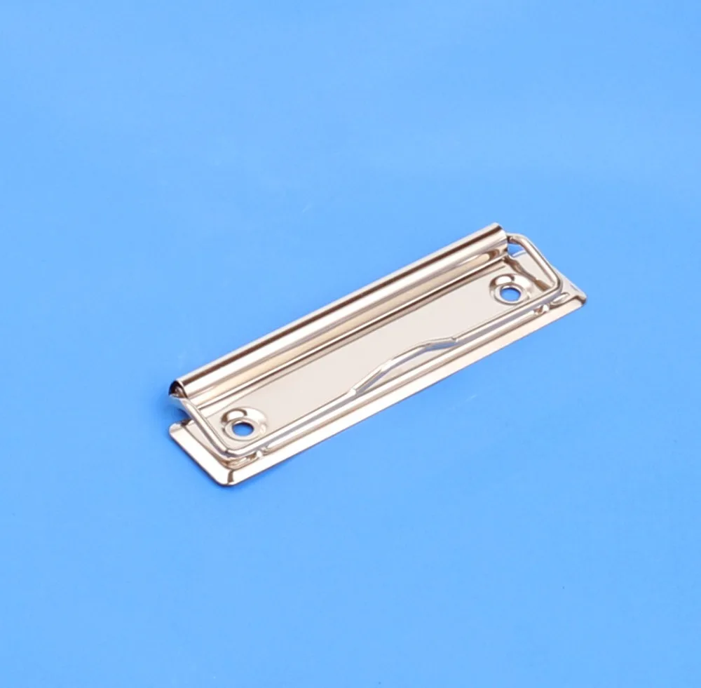 Factory price 100mm nickle gold board clip wire clip memo clip for a4 clipboard