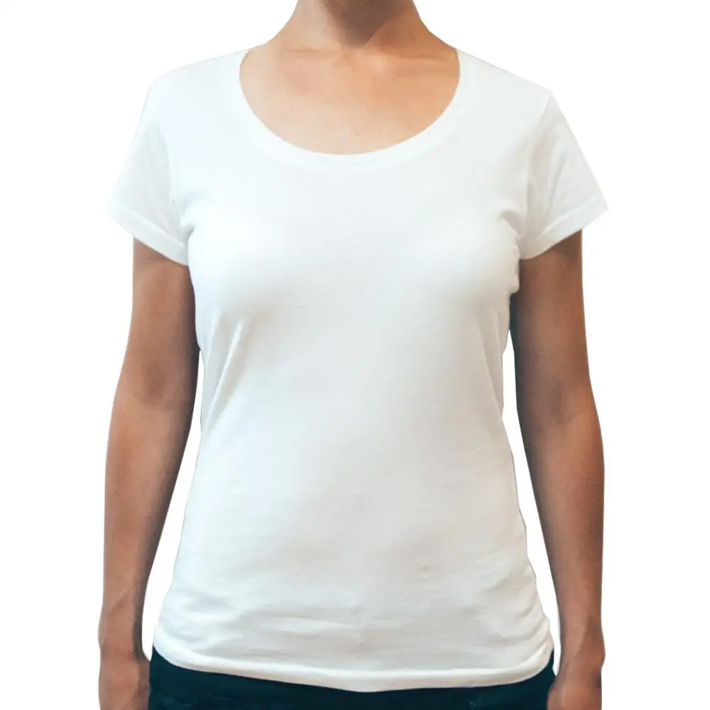 Jiangxi White T Shirt For Woman Wholesale Women White Cotton T-Shirts