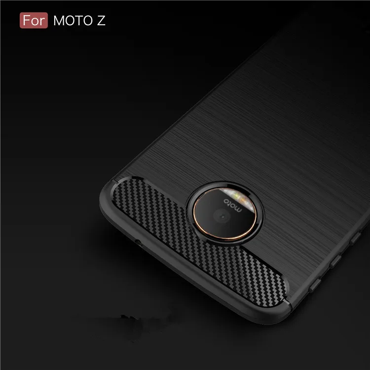 Celular Phone Accessory Carbon Fiber Tpu Cases For Moto Z Case