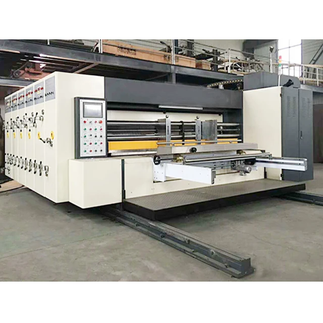 carton box making machine Automatic corrugated cardboard carton box flexo die cutter / printing machine / carton slotter