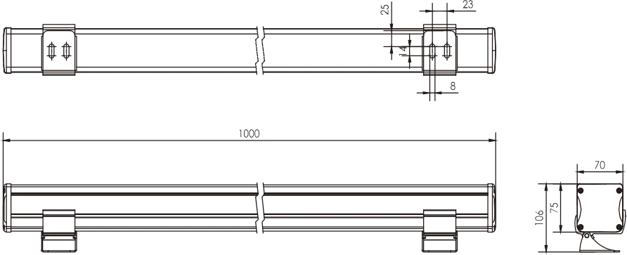 
RGBW 4in1 72W DMX led wall washer 