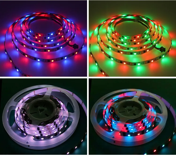 ws2811 ws2811b 5v 2v individually adressable 64leds 12mm 5050 rgb led strip